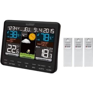 Blanc/Noir La Crosse Technology WS6818 Station Météo avec Indicateur de Confort 