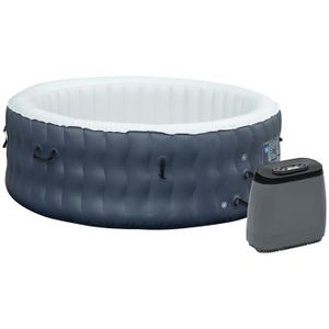 SPA COMPLET - KIT SPA Outsunny Spa Gonflable Rond 950 litres 108 Jets de