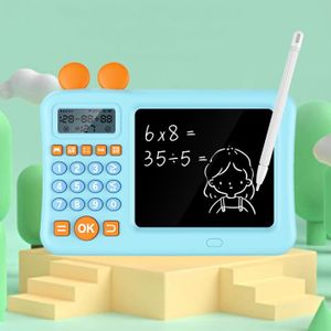 CALCULATRICE SURENHAP Calculatrice numérique avec WordPad Calculatrice pour enfants avec bloc-notes Addition Soustraction jeux casse-tete Bleu