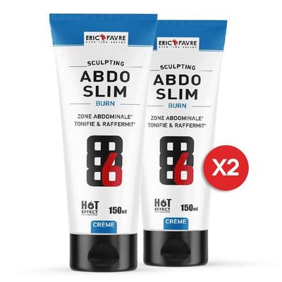 Eric Favre - Crème minceur Abdo Slim - Sculpte le ventre (ou d'autres zones à affiner, cuisses, bras, hanches) - 2 x 150ml