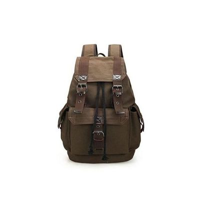 Sac à Dos Vintage En Toile – Idéal Montagne, Camping Ou Rando