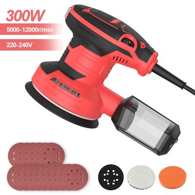 Ponceuse Excentrique Orbitale 240W KATSU 125 Mm - 6 Vitesses 6000-12000 Tr/min, Aspiration Poussière, + 20 Disques Abrasifs