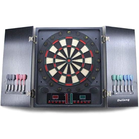 Cible De Fléchettes électronique Automatique KOMBIUDA | Affichage LCD, 18 Jeux, 8 Joueurs | Alimentation Piles AA