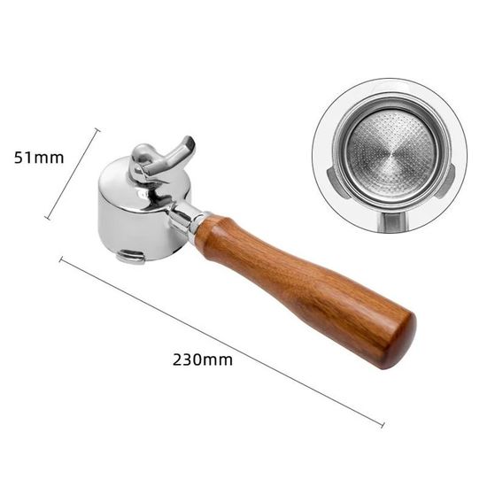 DIBTSA Portafilter Expresso 58 Mm Double Bec 3 Oreilles