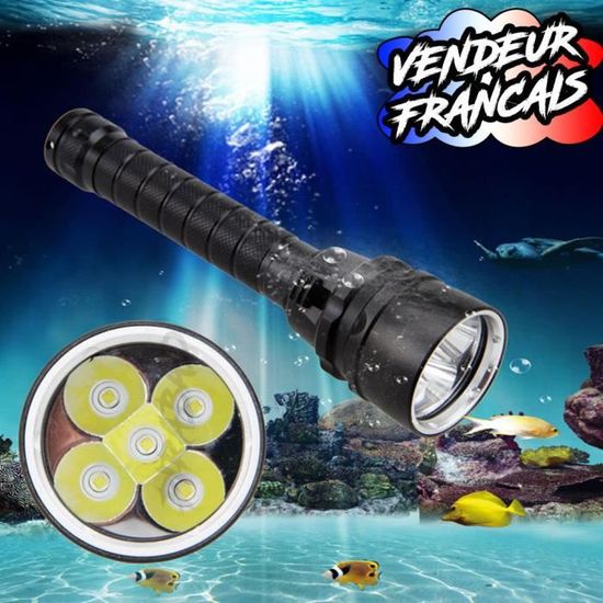 LAMPE TORCHE DE PLONGEE MARIN ETANCHE A 100M 3500 LUMENS CREE LED XL-M T6 