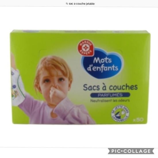 sacs à couches parfumés x 50 - MOTS D'ENFANTS