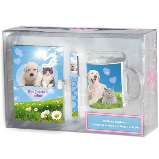 Coffret 3 Pièces Chien Et Chat Achat Vente Journal