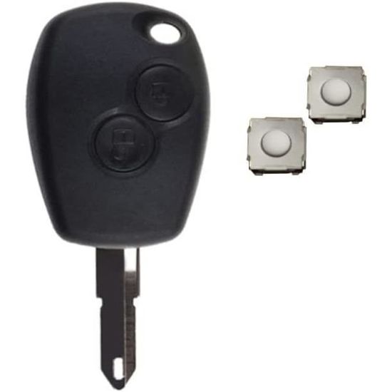 Coque De Clé Télécommande Pour Dacia Duster, Sandero, Logan - 2 Boutons + Lame Vierge VAC102 Incluse
