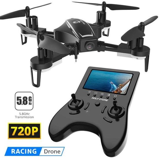 HS230 Drone avec Caméra HD 720P 120°Grand Angle,Émetteur avec Écran LCD