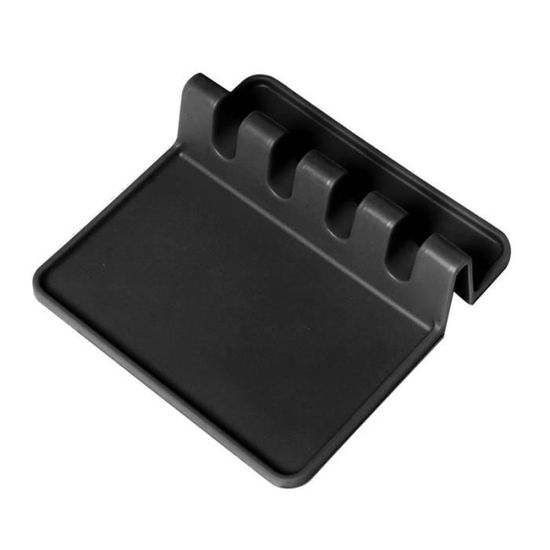 Accessoires de cuisine,Upspirit support pour couverts en Silicone, cuillère repose spatule tapis carré à usages - Type Black