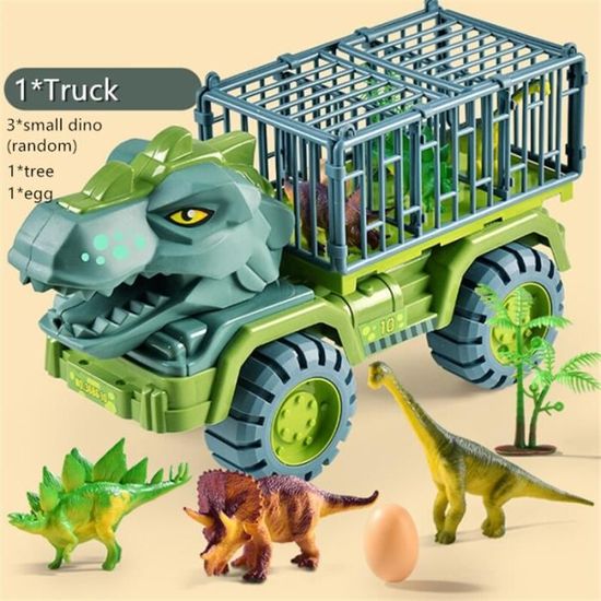 TERRAMUS Camion de transport Dinosaure - Jeu de jouets de voiture 3 en 1 avec éjection, piste pliante portable pour enfants avec 8 voitures de course, jeu de jouets de voiture portable pour enfants TERRAMUS Camion de transport Dinosaure - Jeu de jouets de voiture 3 en 1 avec éjection, piste pliante portable pour enfants avec 8 voitures de course, jeu de jouets de voiture portable pour enfants