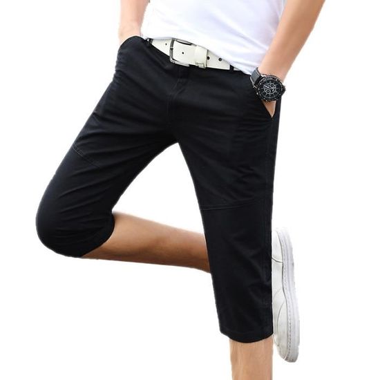 Pantacourt Hommes de Marque Couleur unie Casual Pantacourts hommes avec
