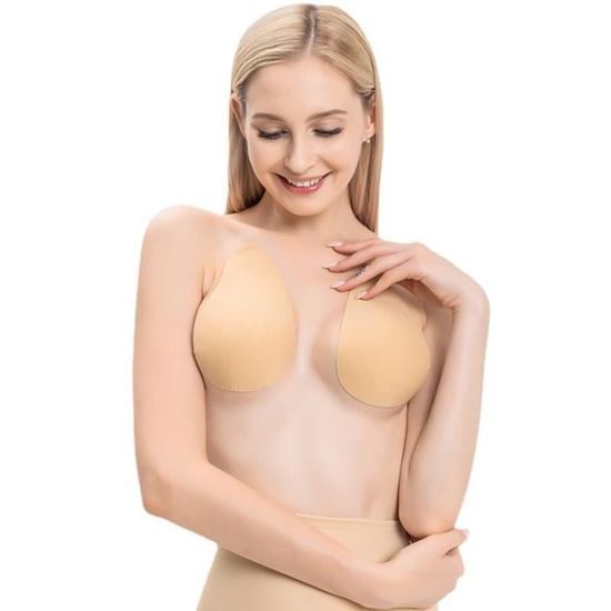 Soutien-gorge Push-up Auto-adhésif Noir Sans Bretelles - Taille Unique - Neuf Sans étiquette
