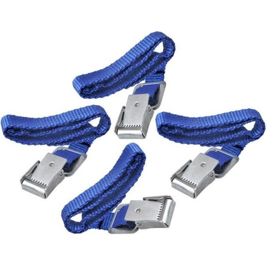 Sangles D'arrimage Courtes Avec Boucle De Serrage - Noir - 6 X 1 M