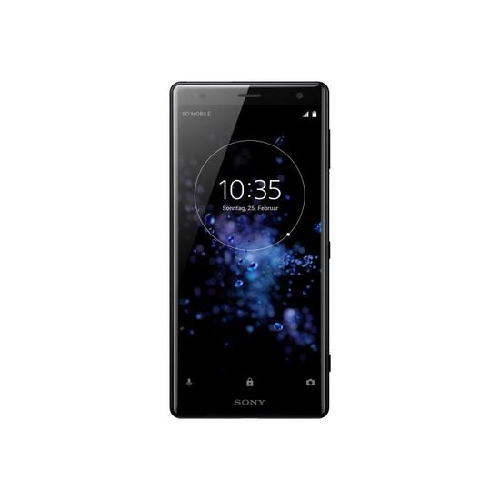 Smartphone Sony XPERIA XZ2 double SIM 4G LTE 64 Go - Noir - Appareil photo 19 Mpx - Enregistrement vidéo 4K HDR