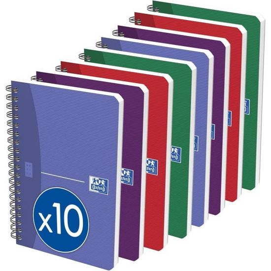 Copies Doubles Oxford A4 - Grands Carreaux Seyès 200 Pages étui Vert Papeterie Scolaire Française
