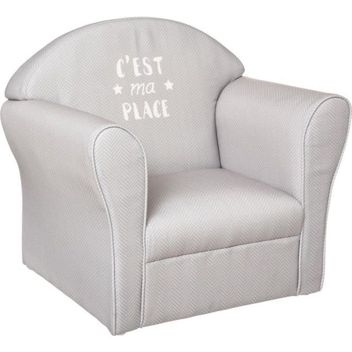 Fauteuil classique enfant Gris Atmosphera