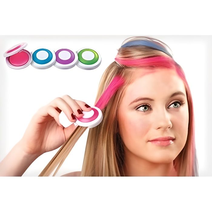 craies pour cheveux kit de 4 couleurs