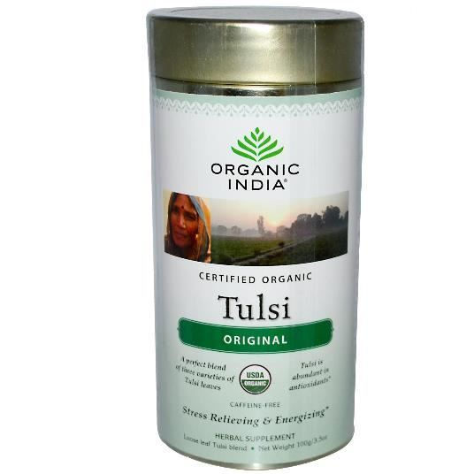 Organic India, Tulsi thé, feuilles mobiles Blend, Original, sans caféine,3,5 oz (100 g).