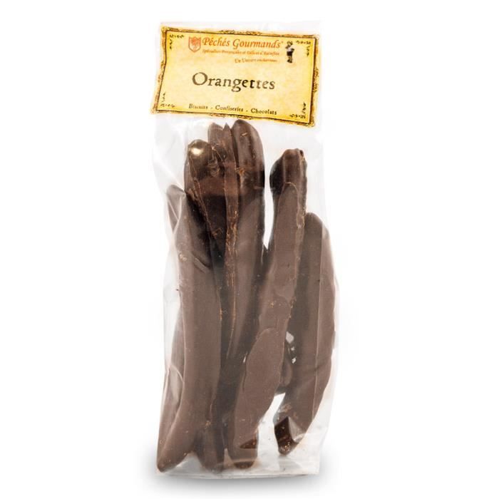 Orangettes confites au Chocolat noir - Sachet 140g