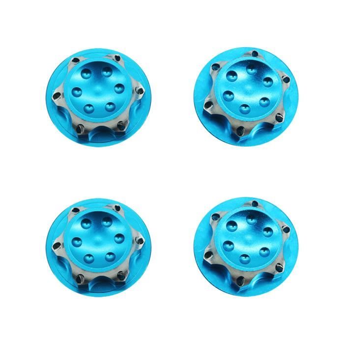 4 pièces en aluminium cache moyeu de roue couvercle anti-poussière 17 mm écrou hexagonal pour RC 1-8 modèle de voiture