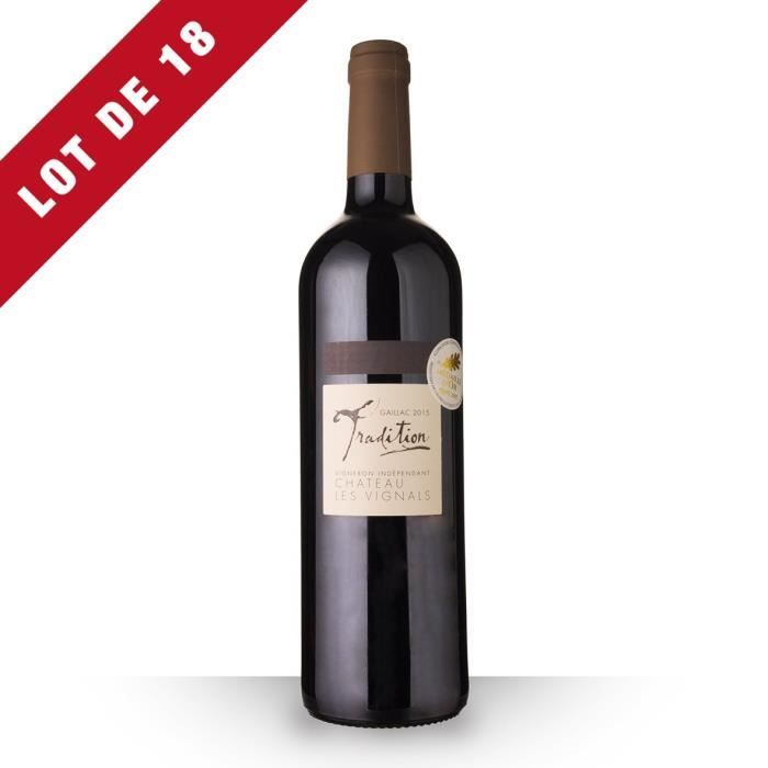Lot de 18 - Château Les Vignals 2015 AOP Gaillac - 18x75cl - Vin Rouge