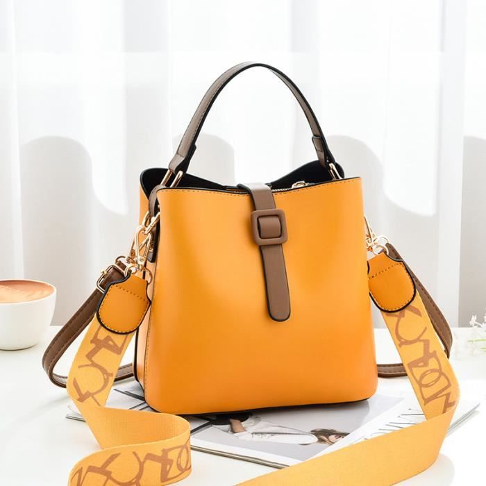 SAC A MAIN Femme - Sac à main sac seau décontracté à la mode - Jaune NY™