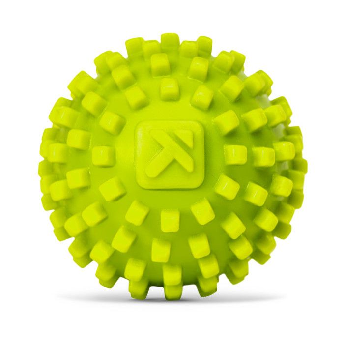 Petite balle d'automassage à picots TriggerPoint Mobipoint, permet de relâcher les douleurs musculaires des mains et pieds tendus