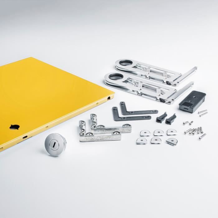 Kit complet porte abattante pour USM Haller 350x350 Jaune or