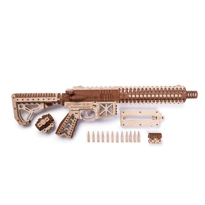 Wood Trick - Puzzle en Bois - Puzzle 3D - Pistolet d'assault AR-T