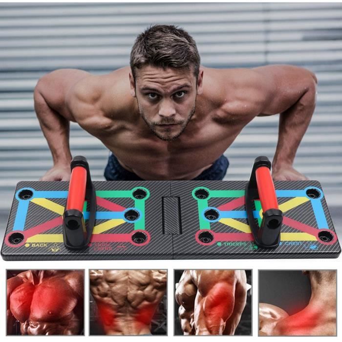 Push Up Rack Board, 12 en 1 équipement de fitness multifonction pliable à la maison, cadre d'entraînement push-up portable, utilisé