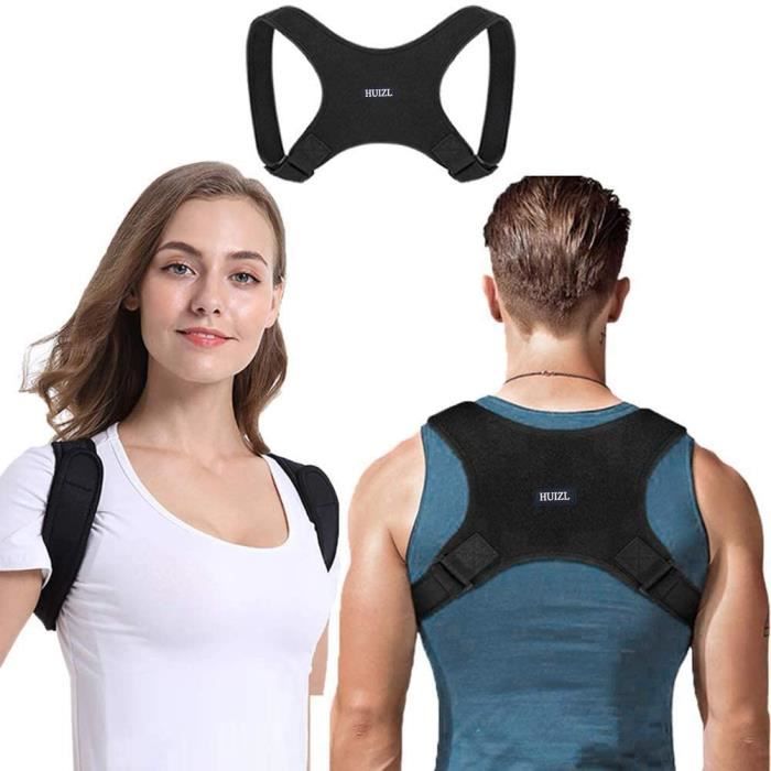 CEINTURE DE SOUTIEN Correcteur de posture pour hommes et femmes - Extenseur du haut du dos avec support de clavicule régl80