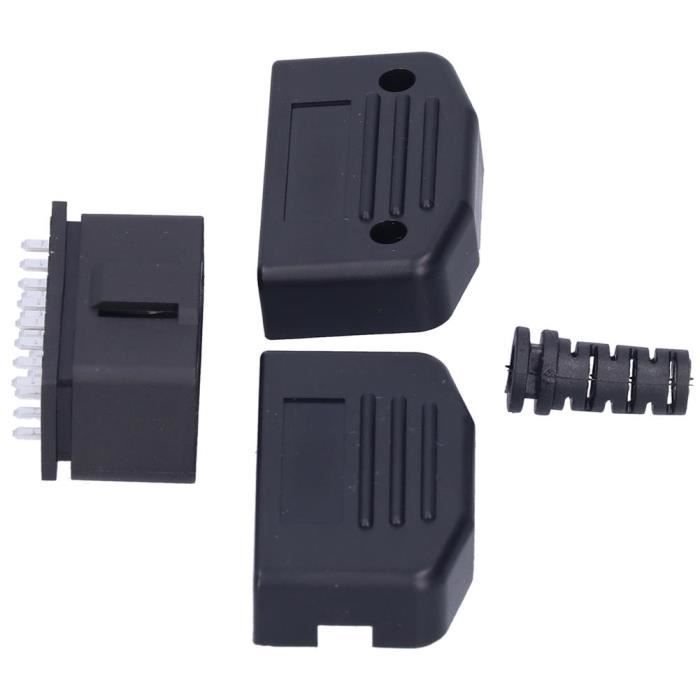 Atyhao Connecteur mâle OBD2 Adaptateur d'outil de Diagnostic de prise de connecteur mâle automatique OBD2 16 broches universel