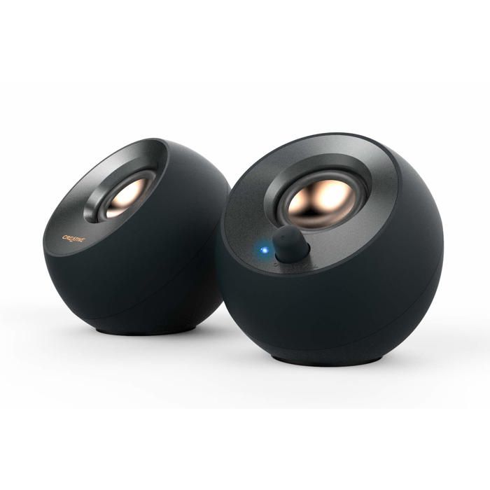 Creative Pebble V2 - Enceintes USB 2.0 de bureau au design minimaliste avec connectivité USB type C