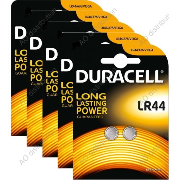 10 PILES LR44 DURACELL V13GA AG13 L1154
