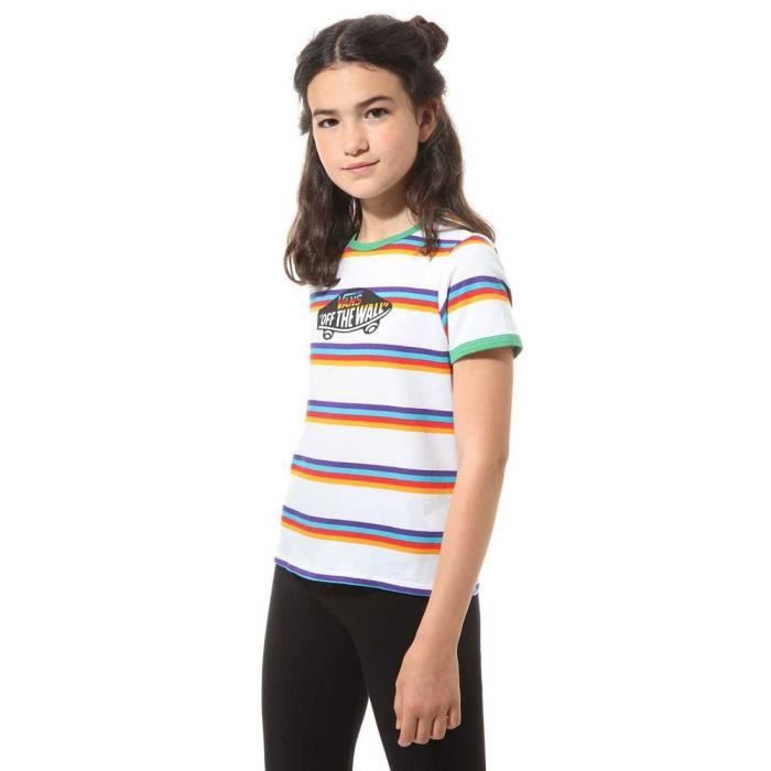Vêtements fille T-Shirts Vans Off Dee Wall