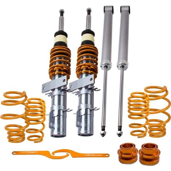Kit Amortisseur Combinés Filetés pour VW Polo 9N Seat Ibiza III 2002-2009 Suspension Réglable