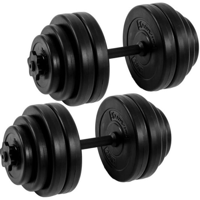 MOVIT Lot d'haltères courts 30 kg (2 x 15 kg)