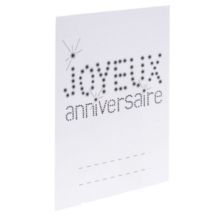 Marque place Anniversaire Blanc x6