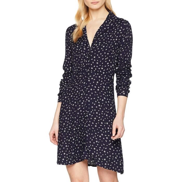 Springfield 5.t.Vestido Micro Print Robe, Bleu (Gama Azules 19), Unique (Taille Fabricant: 42) Femme - 7955820-19
