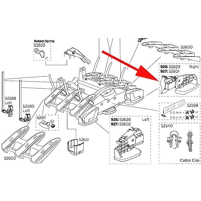 Support éclairages droit Thule VeloCompact 924-927