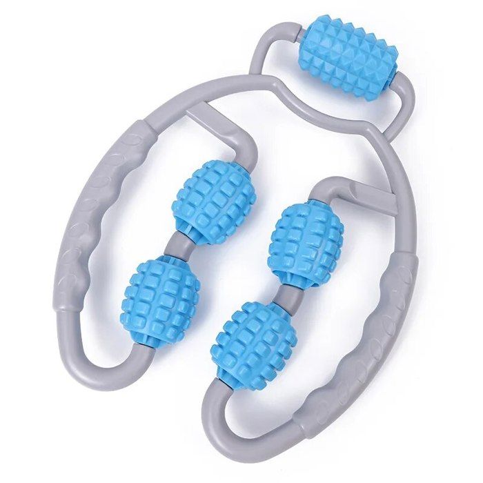 Rouleaux De Massage Musculaire Manuel - 2 Pièces (21 Roues Et 4 Roues) - Matériau PP - Pour Jambes, Dos, Récupération Sportive - Vert - 7