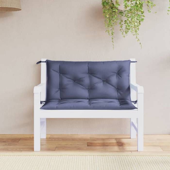 vidaXL Coussins de Banc de Jardin Coussin de Siège Coussin de Meuble de Terrasse Patio Salon Extérieur Intérieur Bleu 379043