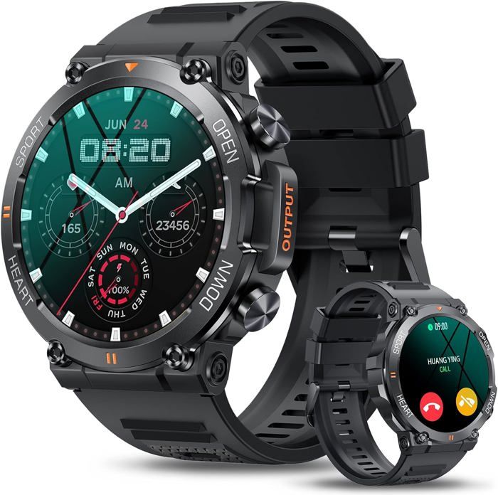 Montre Connectée Double Caméra 1.39 Pouces - GPS, WiFi, NFC, 4G - Neuf Sous Blister - Homme/Femme