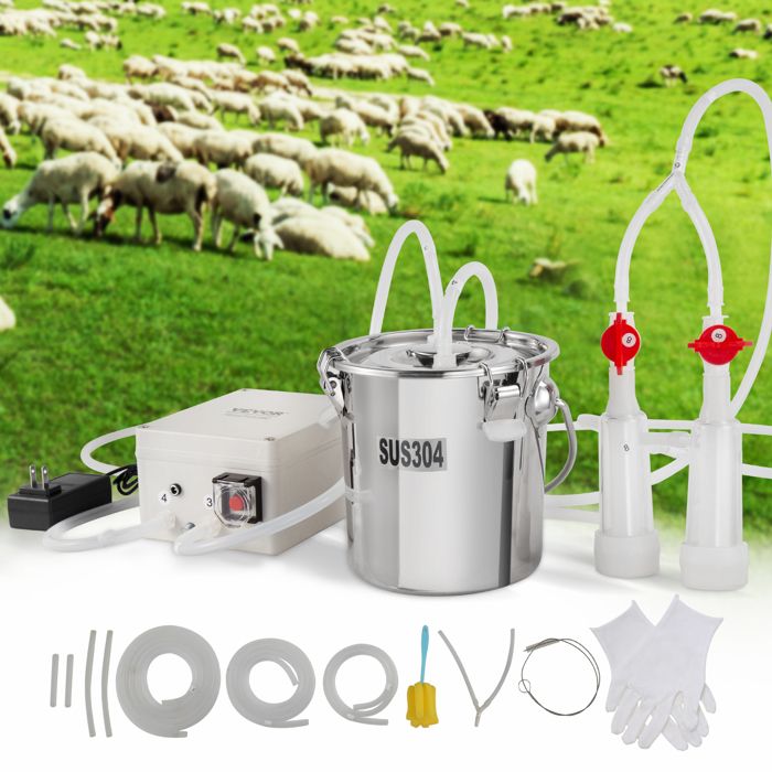 Comparer les prix de Machine à Traire pour Chèvre-VEVOR-Trayeuse Électrique Sous Vide à Pulsation auto Portable-Aspiration Réglable pour Mouton