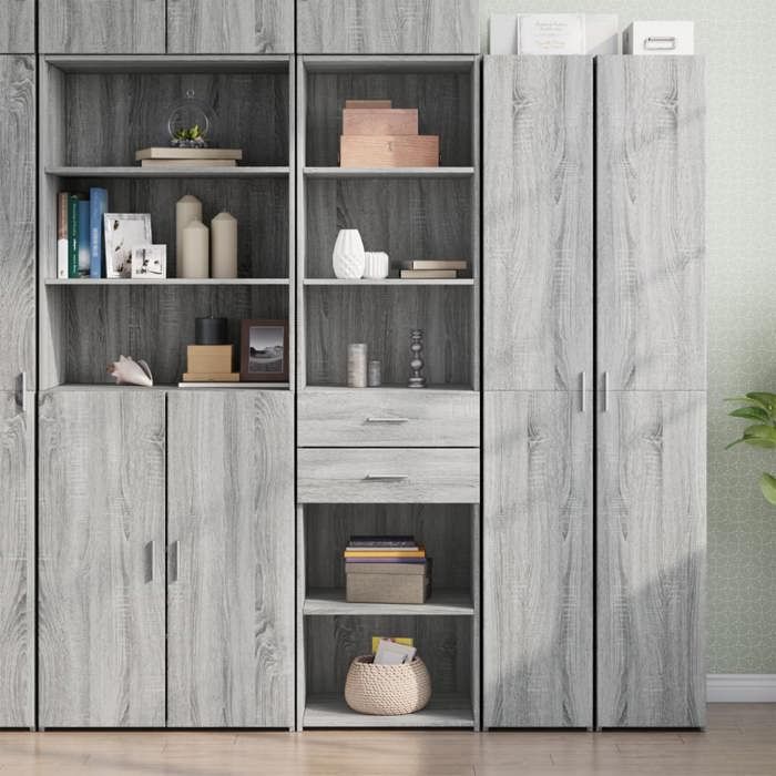 vidaXL Buffet haut sonoma gris 50x42 5x185 cm bois dingénierie buffet placard armoire latérale armoire armoire de 3281460