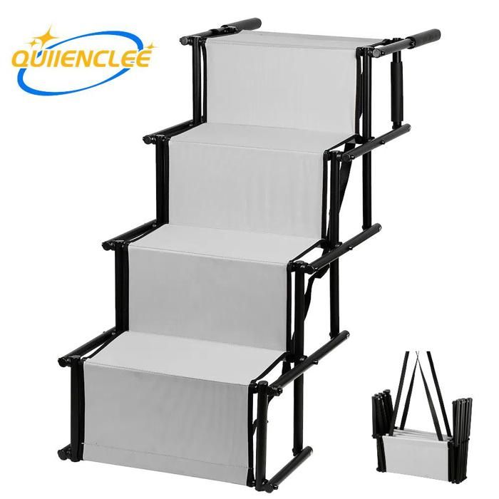 Comparer les prix de QUIIENCLEE 101*76*47cm Escalier pliant pour chien Gris clair-Escalier pliable pour chien