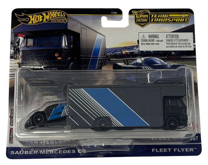 Hot Wheels Premium Car Culture Team Transport Sauber-Mercedes C9 Fleet Flyer Camion Voiture de sport HRV41