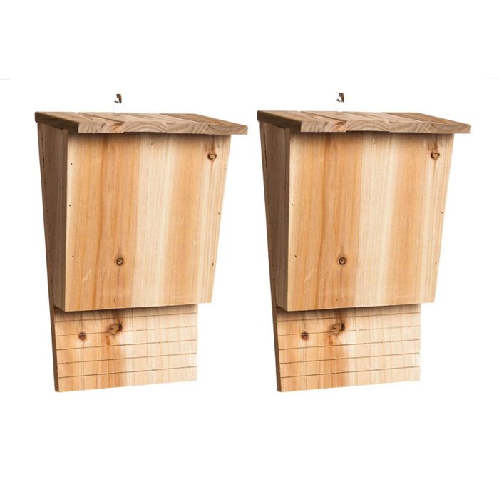 Lot de 2 abris pour chauves-souris en bois – Nichoirs pour chauves-souris dextérieur grands nichoirs extérieurs pour