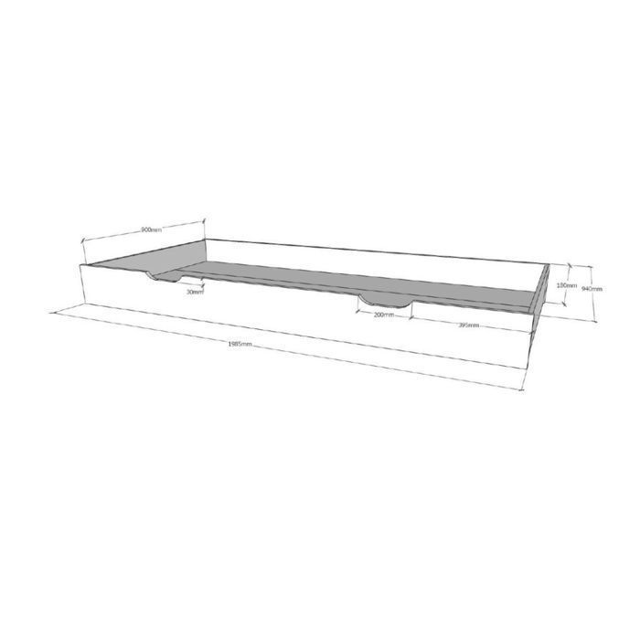 Tiroir gigogne pour lit Cabane nature - VIPACK - Beige Tiroir gigogne pour lit Cabane nature - VIPACK - Beige